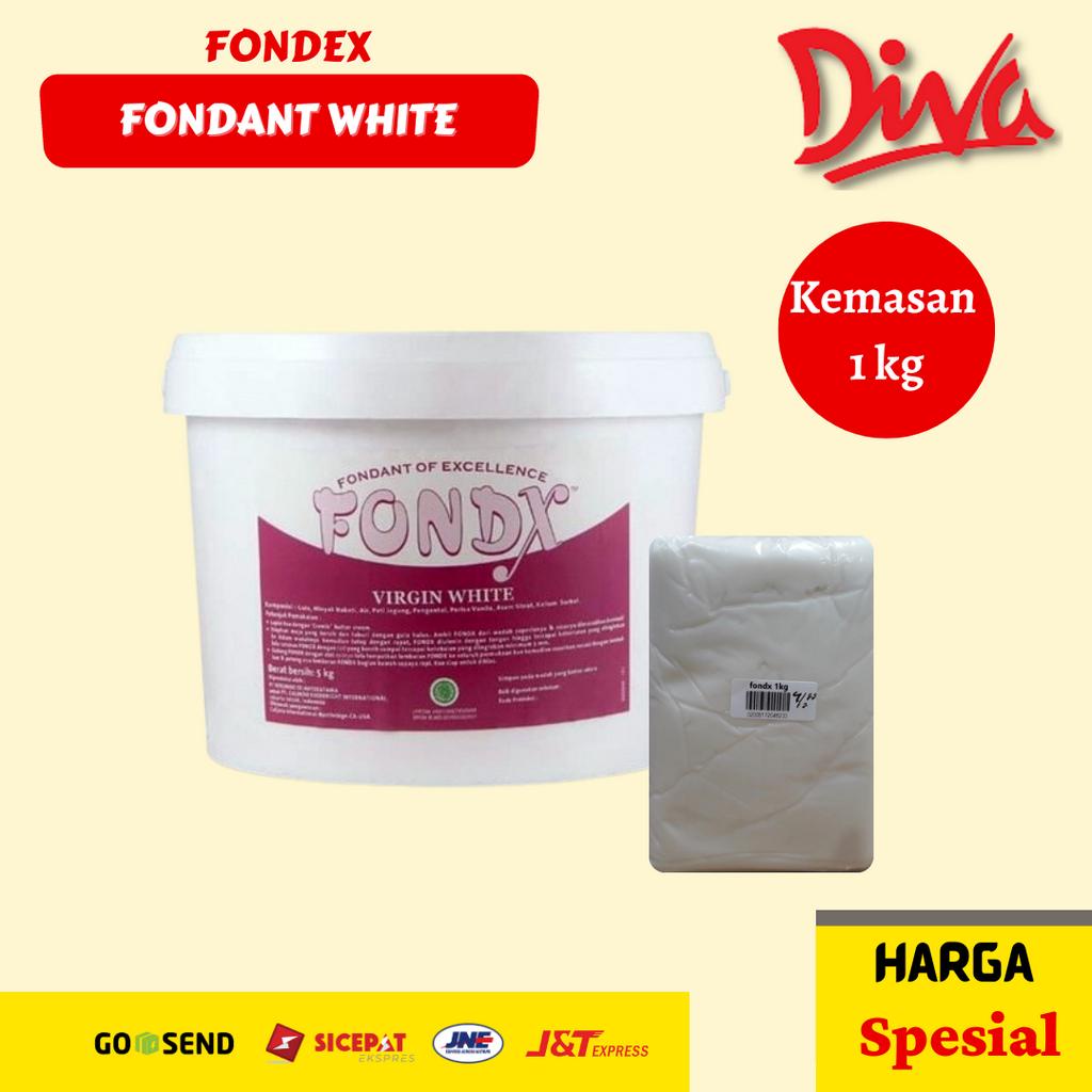 

[1 kg] Fondex Fondant White kemasan 1kg Repak