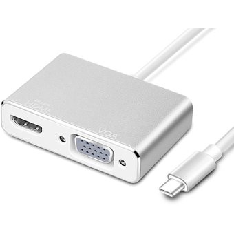 USB TYPE C To HDMI &amp; VGA Adapter 2IN1