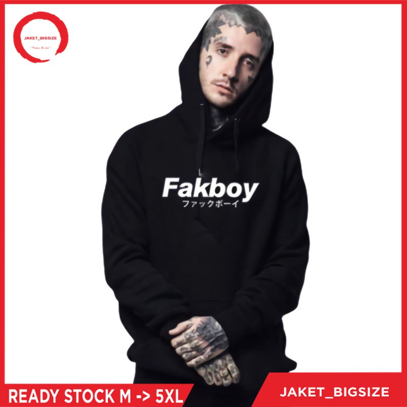 Jaket Jumbo Fakboy S, M, L, XL, XXL, 3XL, 4XL, 5XL Pria Wanita Hoodie Big Size