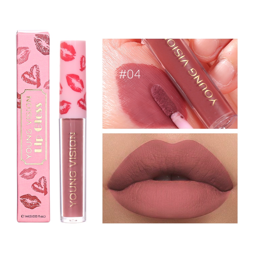 YOUNG VISION Matte  Lipstick Lip Gloss Lipcream Pelembab Lip Plumper Tahan Air Tahan Lama Sexy Bibir 12 warna