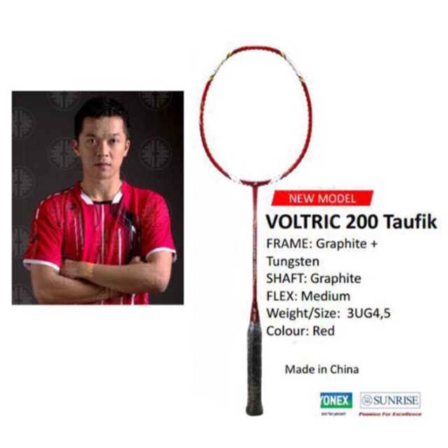 ORIGINAL Yonex Voltric 200 Taufik Hidayat TH Raket Badminton