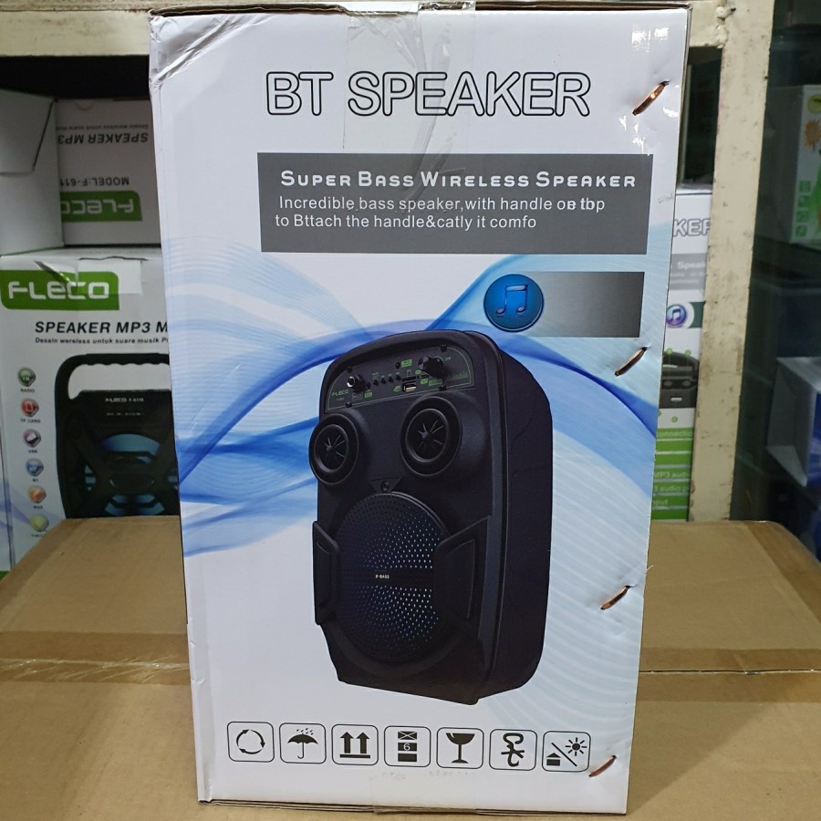 COD SPEAKER BLUETOOTH FLECO 6'5 INCH F-6603 LED BONUS  MIC KARAOKE X-BASS//SPEAKER SALON AKTIF X-BASS//SPEAKER KARAOKE//SPEAKER FLECO X-BASS