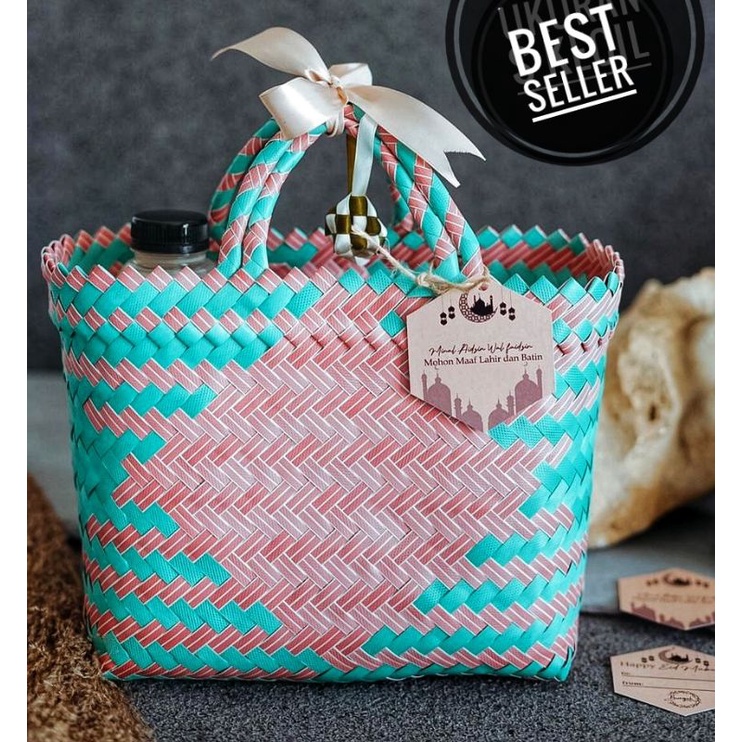 hampers lebaran tas anyaman plastik