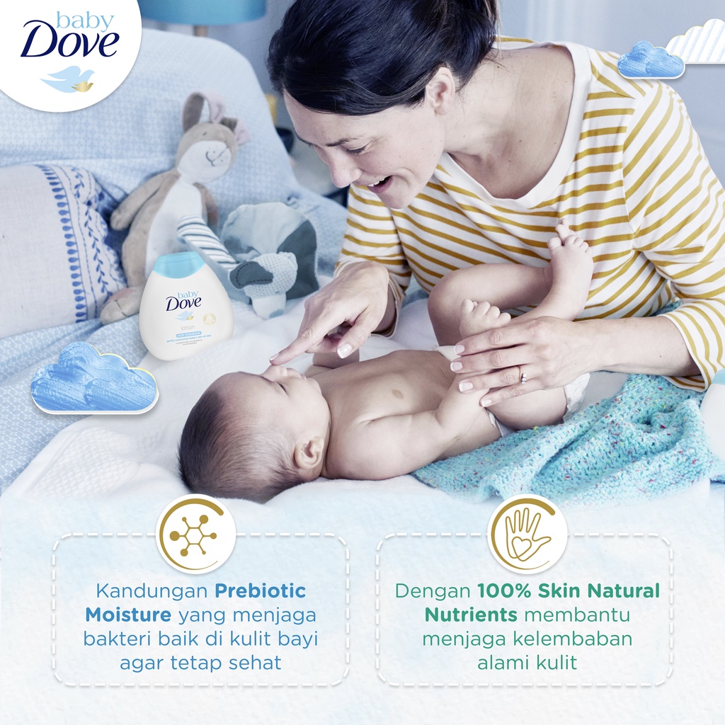 Baby Dove Hair to Toe Wash Rich Moisture Refill 430ml - Sabun Mandi Bayi 100% Skin Natural Nutrients