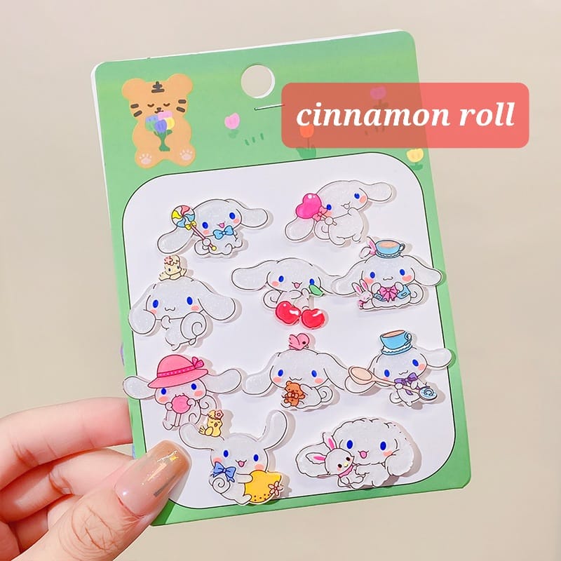 KARET RAMBUT LUCU ISI 10 PCS KAWAII ALA JEPANG KOREA SANRIO PERNAK PERNIK KUNCIRAN ANAK CEWEK IMPOR