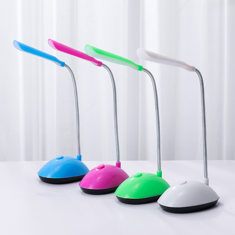 Lampu Meja Fleksibel Meja Hemat Energi Adjustable Eye-caring Lipat Kreatif Lampu Baca Tombol type Control Night Light Tenaga Baterai Gooseneck Desk Lamp LED Pelindung Mata