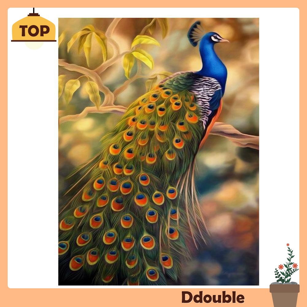 5d Peacock Diamond Painting Diy Home Embroidery Cross Stitch Bedroom Decor Ddouble
