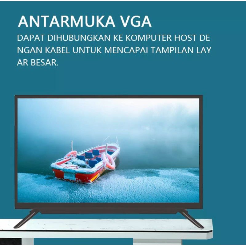 [BIG SALE] TV DIGITAL LED 24 INCH DVB-T2 FULL HD 1080P SUPPORT USB HDMI VGA VA GARANSI 5TAHUN LAYAR TIPIS