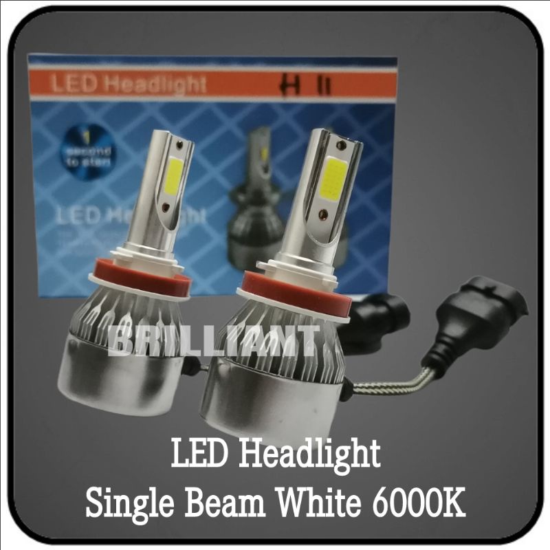 Lampu Mobil LED Putih Headlight - H4 H1 H3 H7 HB3 HB4 H11 HIR2 - 6000K - Harga Set