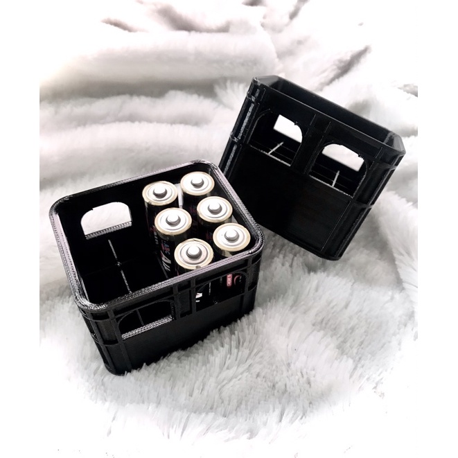 Tempat simpan baterai AA AAA / tempat baterai lucu / Battery Case / battery storage / krat minuman mini  / tempat serbaguna unik / pajangan mini / pajangan lucu / krat minuman