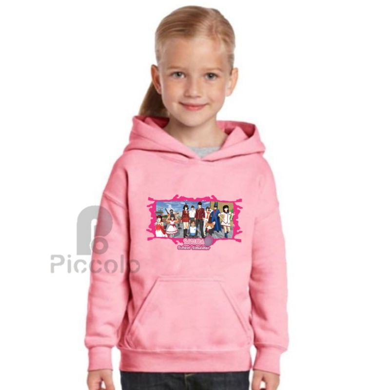 jaket hoodie anak motif gaming sakura sakura school simulator terbaru 08