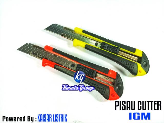 PISAU CUTTER HANDLEBESAR IGM KUAT CUTTER BLADE Kater Serbaguna Anti Slip Bukan Joyko KenkoTERMURAH