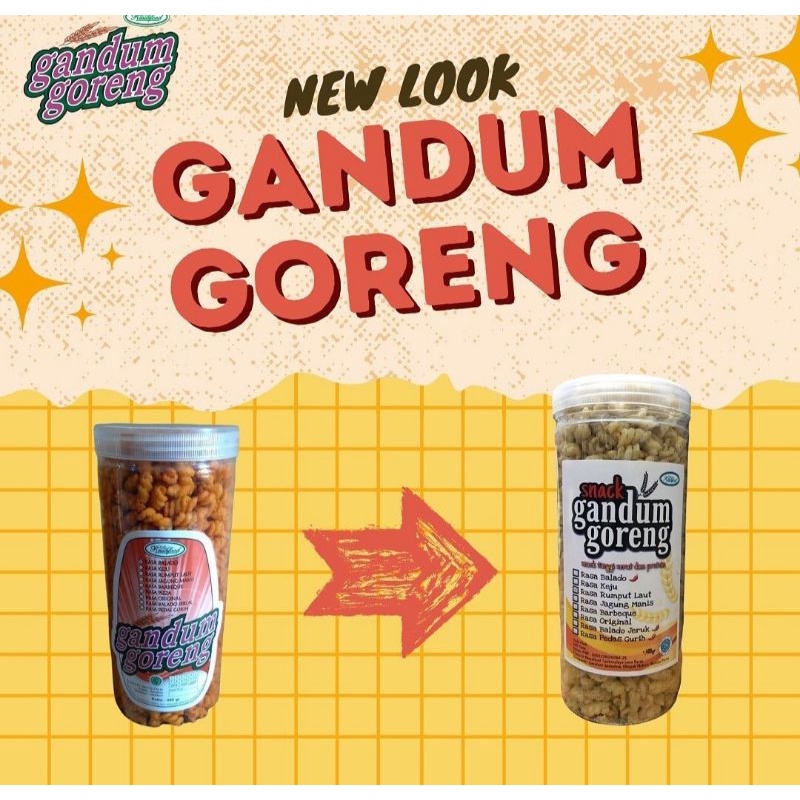 

Snack Gandum goreng ukuran 400g tube