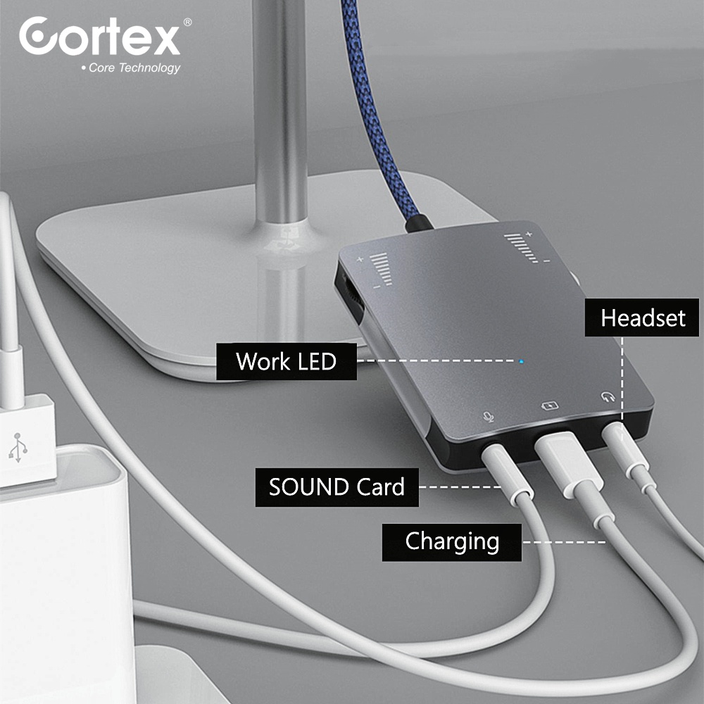 Cortex KY-315 IP Live Converter Spliiter to Sound Card Whit Charger Mic Audio