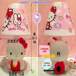 LAMPU TIDUR KARAKTER DORAEMON / HELLO KITTY BODY CHARGER EMERGENCY ANAK