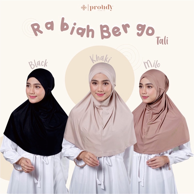 Rabiah Bergo Tali / Bergo Instan / Hijab Sport / Bergo Olahraga