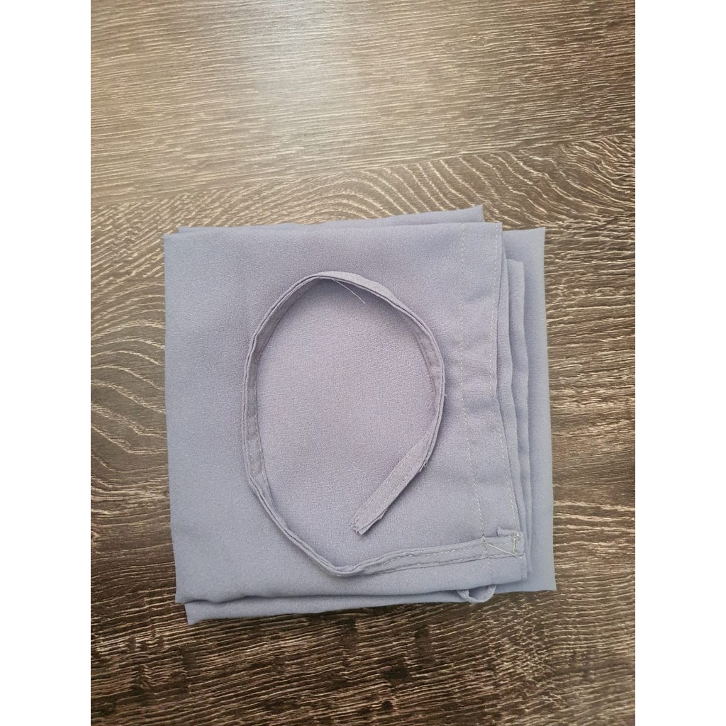 Hijab kerudung jilbab bergo instan maryam diamond-abu tua