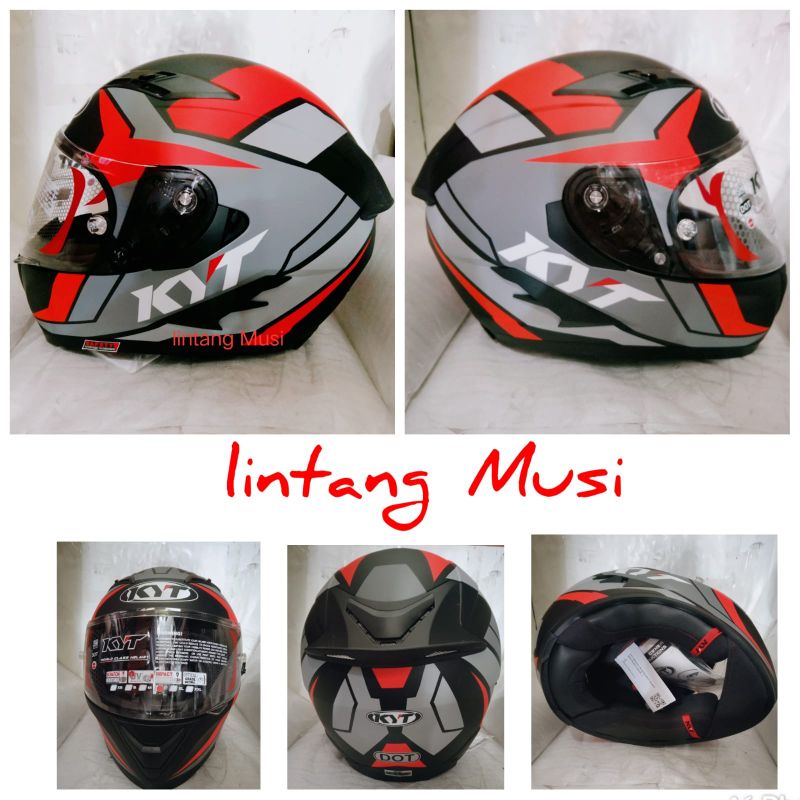 KYT FALCON FR RAID MATT BLACK/RED