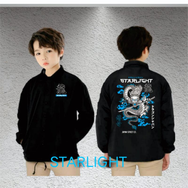 jaket parasut anak naga pedang 5/10 tahun jaket coach anak laki-laki/perempuan