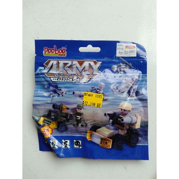 mainan Lego army _ edukasi bongkar pasang balok _peralatan militer _ main susun lego
