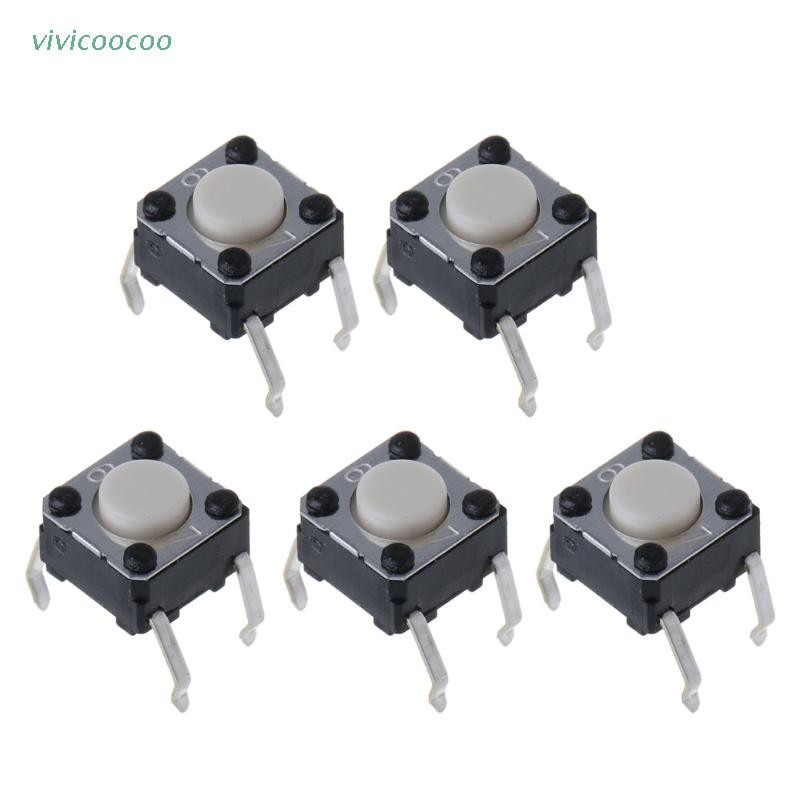 VIVI 5Pcs Mouse Micro Switch for Logitech M185 M215 G300 G402 G602 M570 6x6x4.3mm