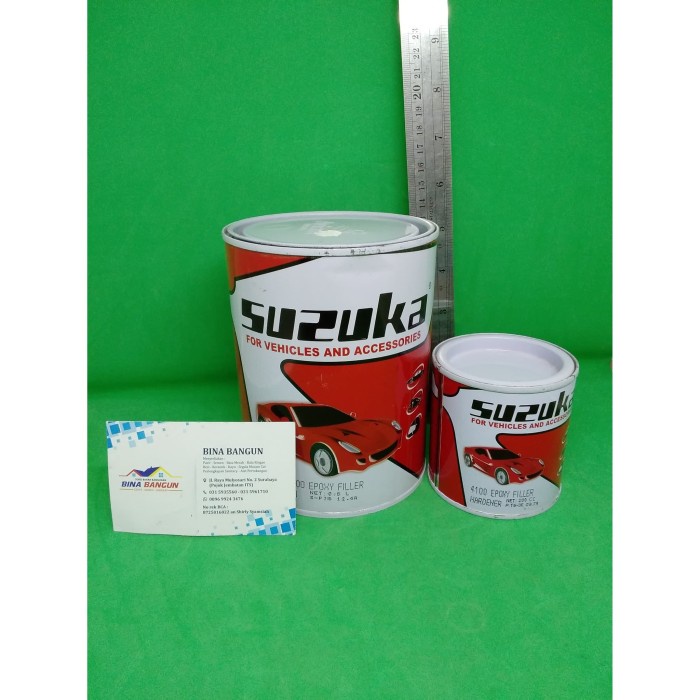 Suzuka Epoxy Filler Cat Dasar 2 Komponen Hitam