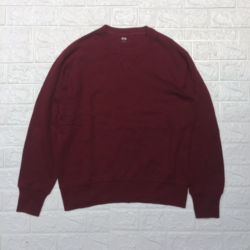 Crewneck Uniqlo Maroon