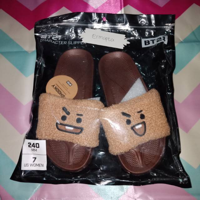 BT21 Shooky Fur Character Slipper // BTS Official Merchandise Goods