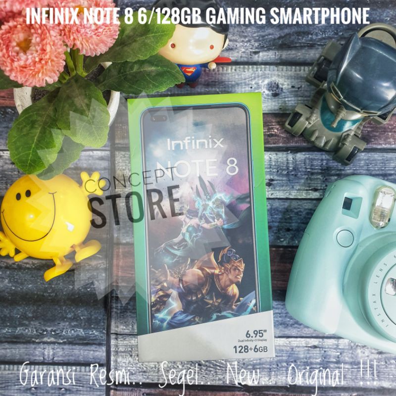 Infinix Note 8 6/128 GB Quad Camera Gaming Phone 4G LTE.. Garansi Resmi.. New.. Segel