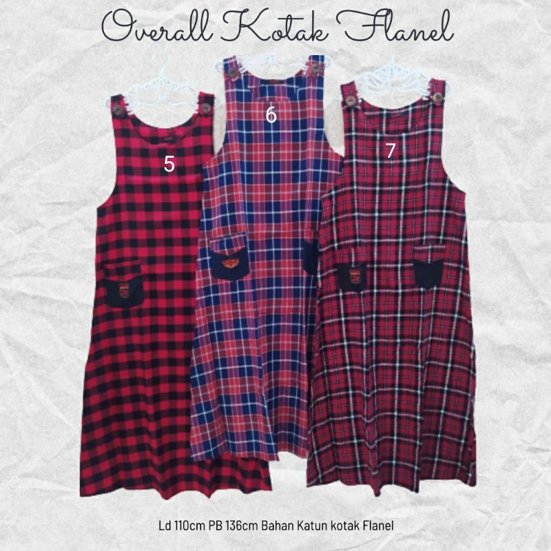 OVERALL FLANEL - OVERALL KOTAK - OVERALL JEVANNI