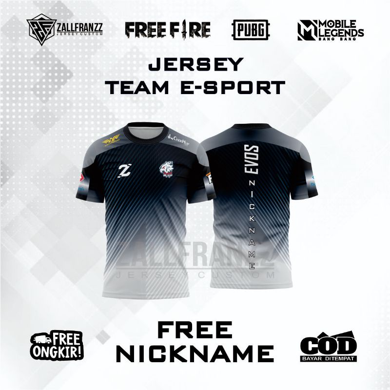 JERSEY GAMING EVOS SG TERBARU FREE NICKNAME & LOGO FULL PRINT