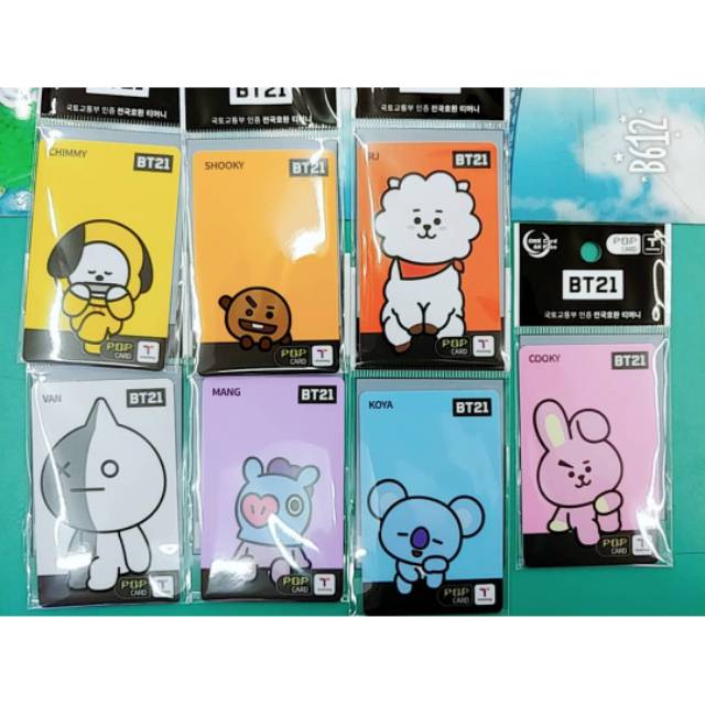 Bt21 pop card popcard tmoney t money