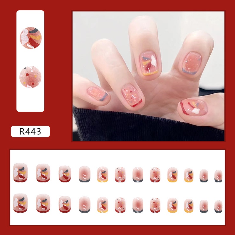 24pcs Kuku Palsu DIY Untuk Nail Art