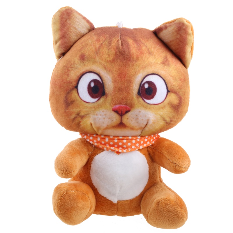 Mary 20cm Boneka Plush 3D Kitten Cushion Bantal Untuk Dekorasi Meja Emosi Menenangkan Non-Deform Office Ornament Mobil Accs