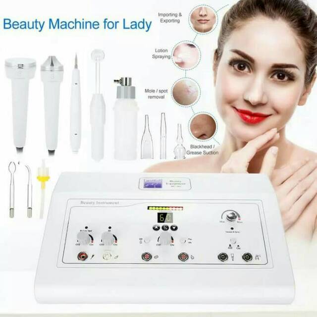 6 in 1 Alat Facial HF Ultrasound spot couter vacum spray