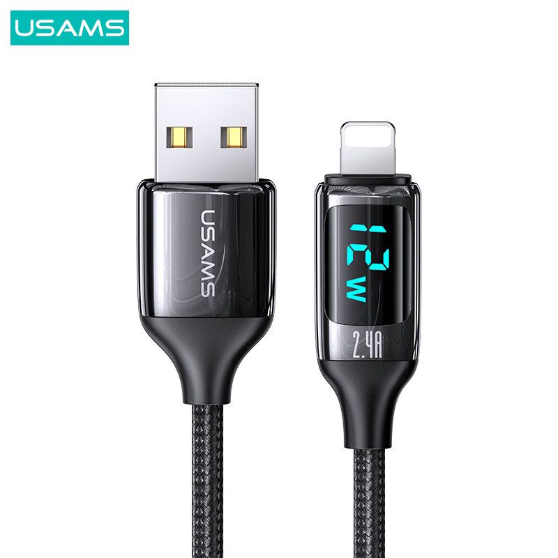 USAMS U78 Kabel Data Lightning Digital Display 2.4A 1.2M