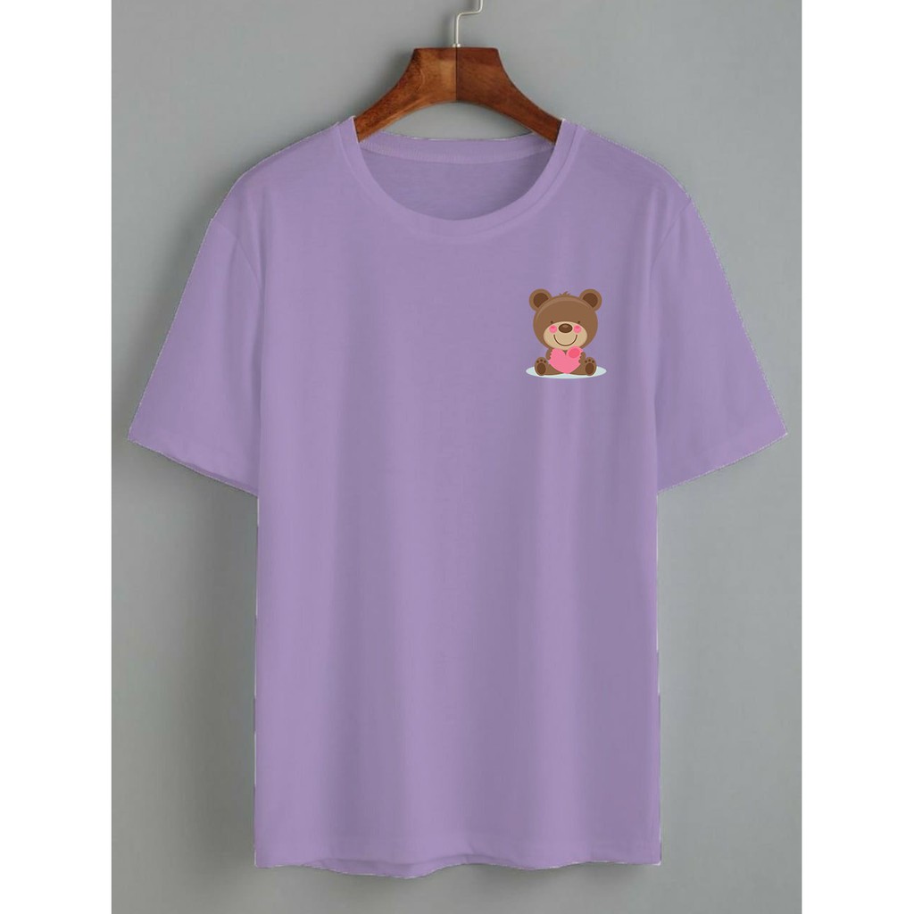 kaos cute bear love/ kaos wanita / KATUN 24S