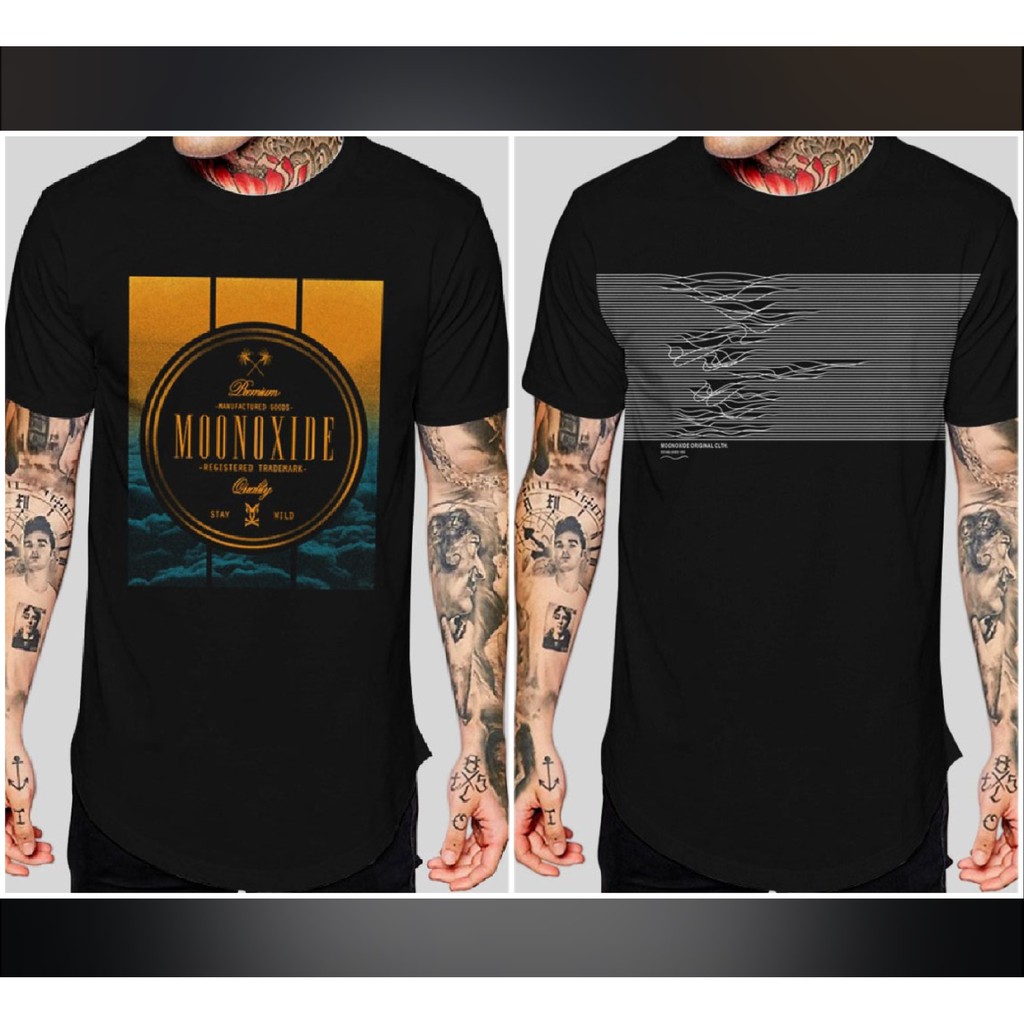 GROSIR Distro Kaos Longline Original MOONOXIDE Fregie / Kaos Young Lex / Long Shirt Streetwear