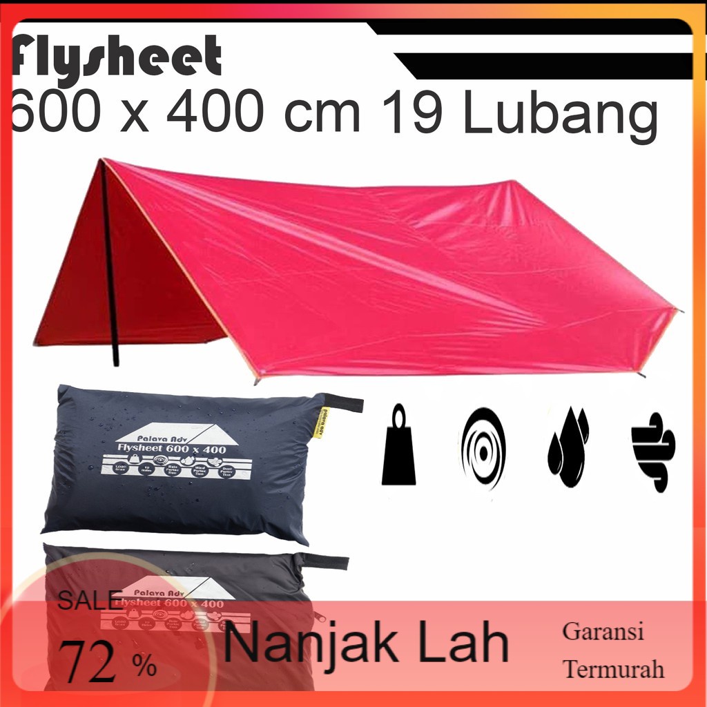 Flysheet tenda 6 x 4m
