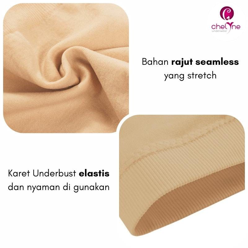 Chelyne Kemben Daleman Tanpa Busa W001 / W002 Bahan Seamless Rajut