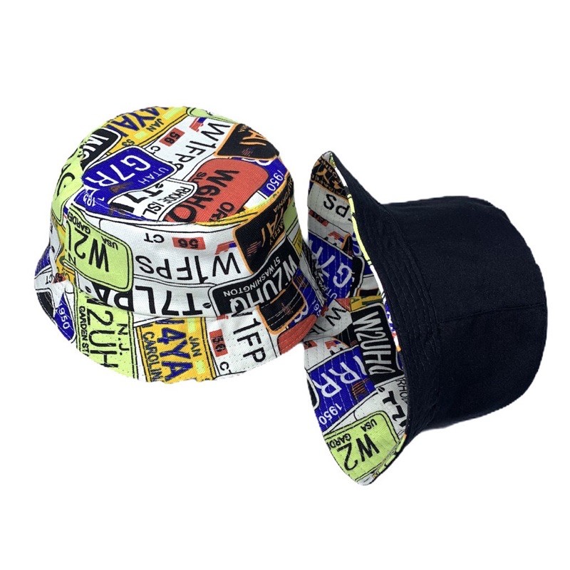 TERMURAH BISA COD Topi bucket canvas printing mantap pria wanita kpop nikk kelapa rawis