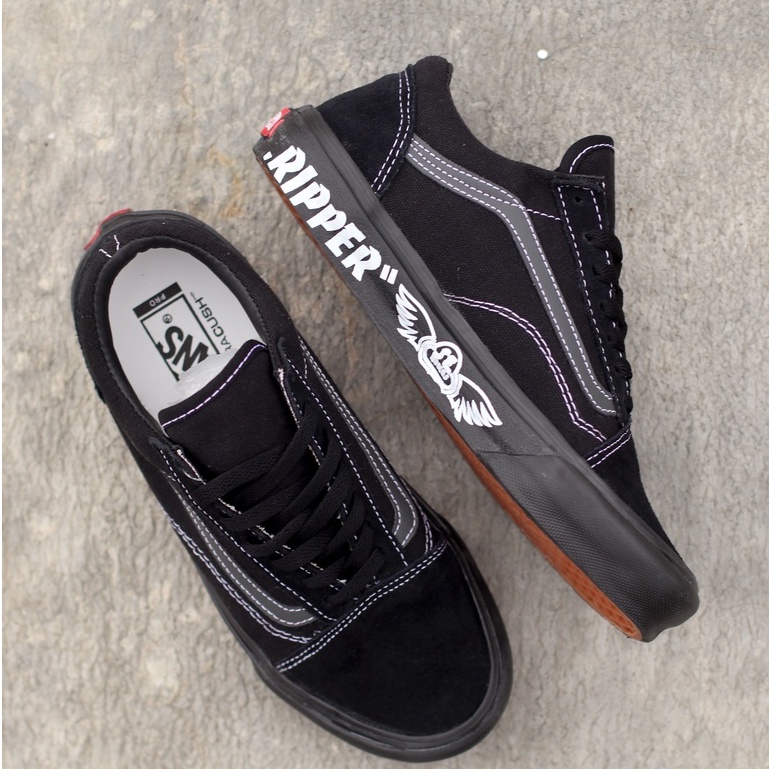 SEPATU OLD SKOOL RIPPER ALL BLACK