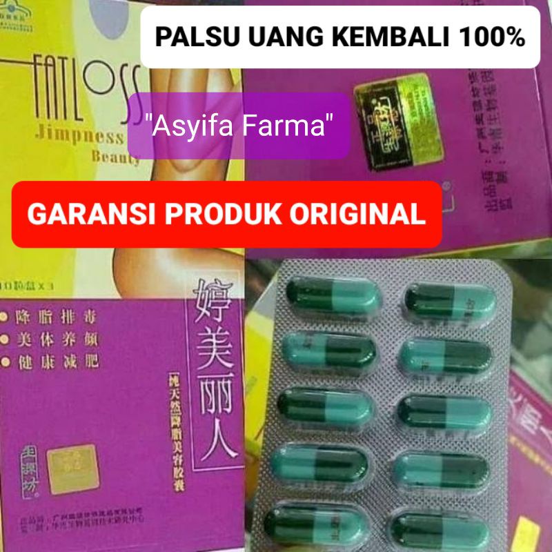 Fatloss Obat Langsing Original, Fatloss Jimpness Beauty Ori Isi 30 Kapsul