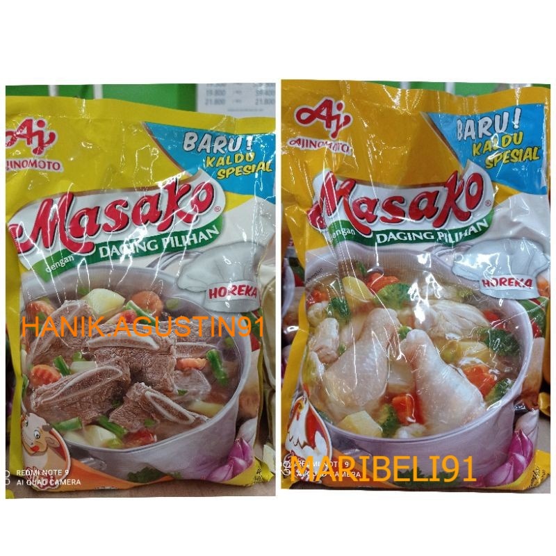 

Masako Ayam / Masako Sapi 1kg Bumbu Penyedap Rasa Kaldu Ayam / Sapi 1 kg Horeka Pack