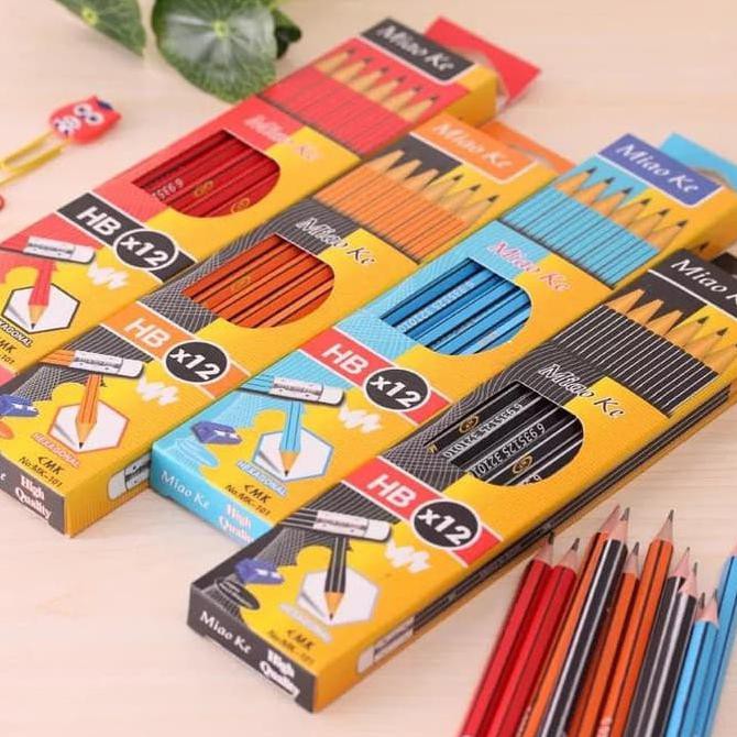 

Pensil kayu Sekolah Kantor HB top Dengan Penghapus isi 12 Pencil SALE!