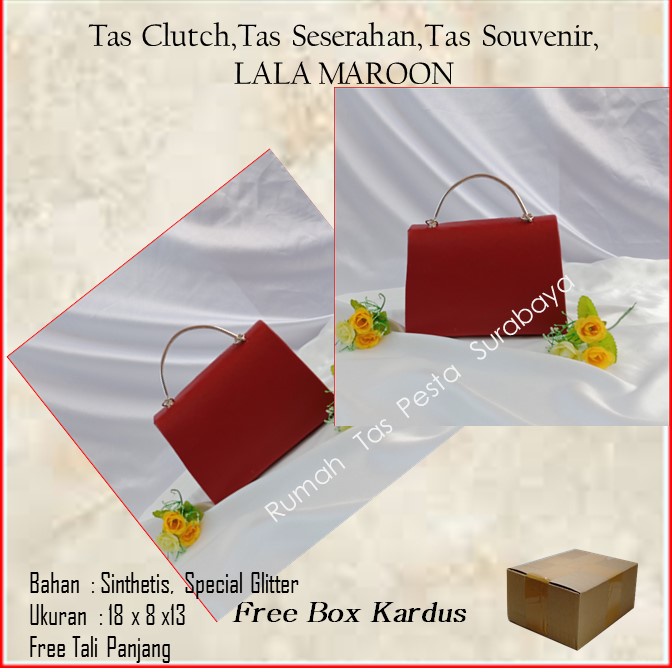 Tas Clutch,Tas Seserahan,Tas Souvenir,LALA MAROON