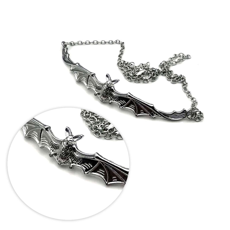 Kalung Choker Liontin Kelelawar Gaya Gothic Vintage Untuk Wanita