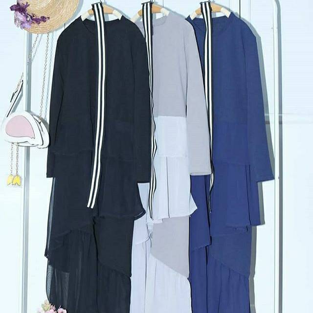 TUNIK IMPORT CH 2055 bahan crepe mix sifon