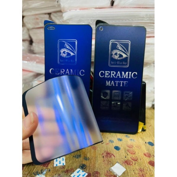 NEW TEMPERED GLASS CERAMIC OPPO REALME 5PRO 7i C17 C25/C25S C15 C11 C12 C20 C21 C21Y C3 5 5i MATTE ANTI BLUE - A/B