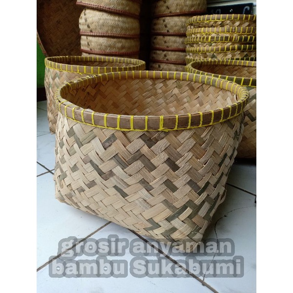 dingkul bambu besar / dingkul anyam / wadah nasi bambu / keranjang bambu / grosir anyaman bambu